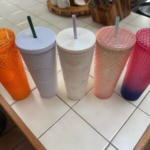 Starbucks Colorful Textured Tumblers Set of 5